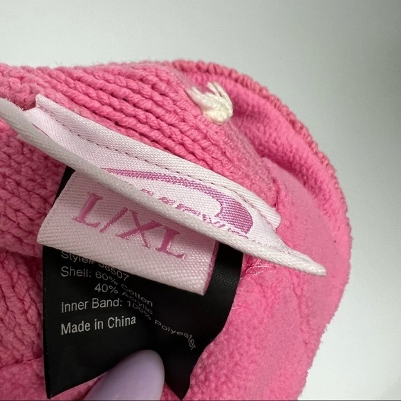 Obermeyer Pom Pom pink cotton blend hat XL/L - Picture 4 of 7